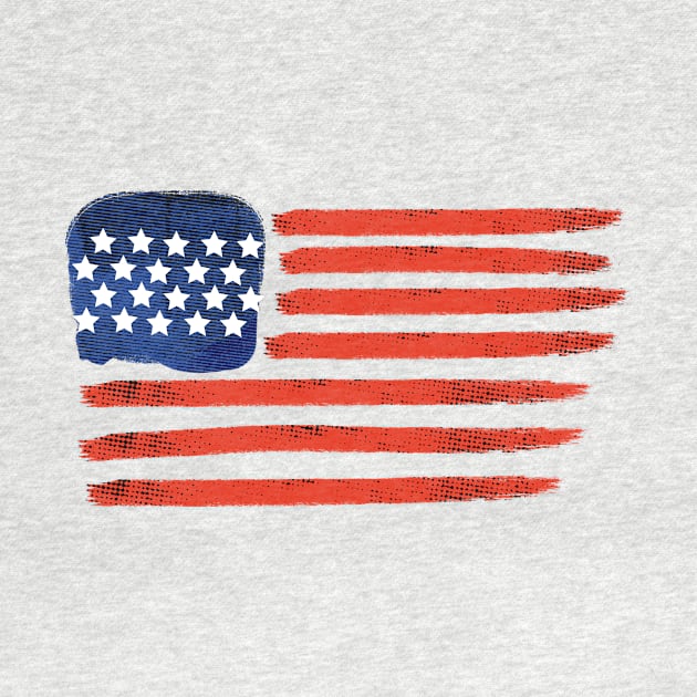 4th of July Brushed American Flag For Patriots by parazitgoodz